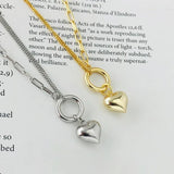 925 Silver Retro Heart Pendant Short Clavicle Chain Necklace
