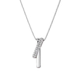 925 Silver Necklace Square Strip Pendant Choker Women
