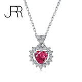 Heart Fine Jewelry Necklace S925 Sterling Silver Sapphire Pendant