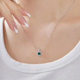 Heart Fine Jewelry Necklace S925 Sterling Silver Sapphire Pendant
