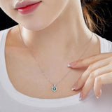 Heart Fine Jewelry Necklace S925 Sterling Silver Sapphire Pendant
