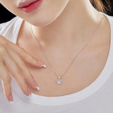 Heart Fine Jewelry Necklace S925 Sterling Silver Sapphire Pendant