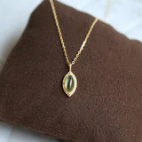 Vintage 925 Sterling Silver Olivine Necklace