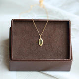 Vintage 925 Sterling Silver Olivine Necklace