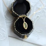 Vintage 925 Sterling Silver Olivine Necklace