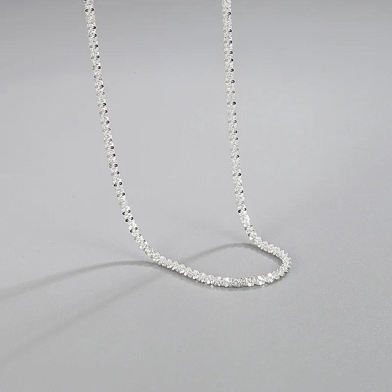 Korea Sparkling Ins Light Sparkling Necklace 925 Sterling Silver