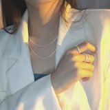 Korea Sparkling Ins Light Sparkling Necklace 925 Sterling Silver