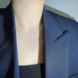 Korea Sparkling Ins Light Sparkling Necklace 925 Sterling Silver