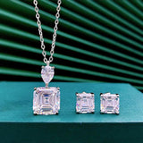 925 Silver 10mm Ascher Pagoda Diamond Pendant Necklace