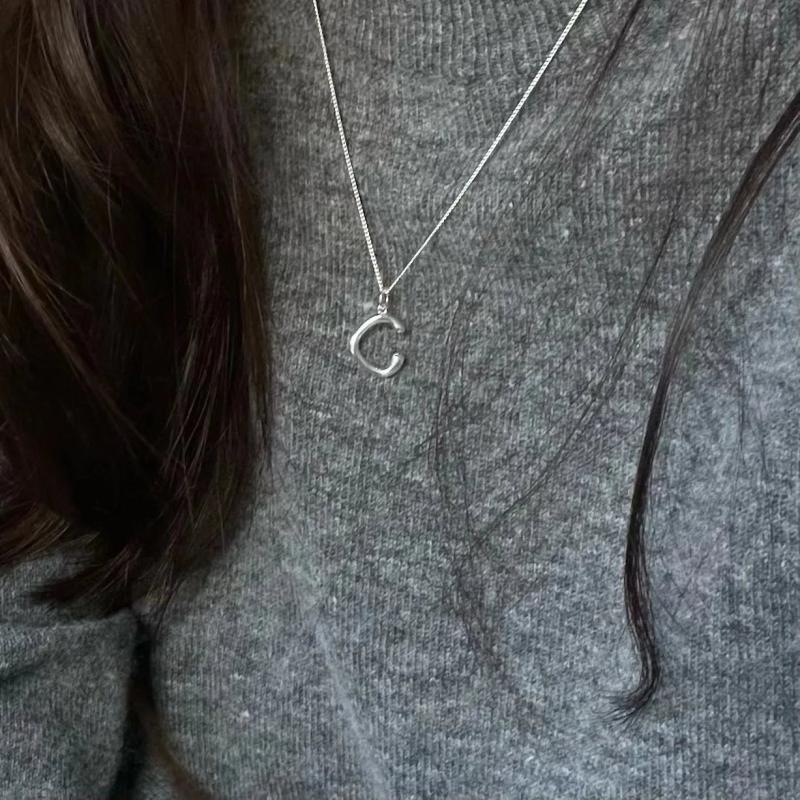 925 Silver Necklace Oval Pendant Choker Women Fine Jewelry