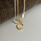 925 Silver Necklace Oval Pendant Choker Women Fine Jewelry
