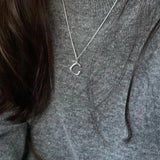 925 Silver Necklace Oval Pendant Choker Women Fine Jewelry