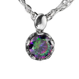 Sterling Silver Star Zircon Necklace Retro Sweater Chain