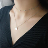 S925 Silver Double-layer Collar Necklace