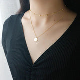 S925 Silver Double-layer Collar Necklace
