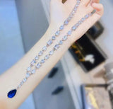 Royal Sapphire Water Drop Pear Necklace
