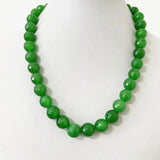 Green Emerald Jade Necklace 11-12MM for Silver Natural Stone Gem Choker