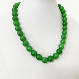Green Emerald Jade Necklace 11-12MM for Silver Natural Stone Gem Choker