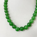 Green Emerald Jade Necklace 11-12MM for Silver Natural Stone Gem Choker