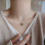 925 Silver Chain Necklace with Hetian Jade Pendant