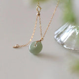 925 Silver Chain Necklace with Hetian Jade Pendant