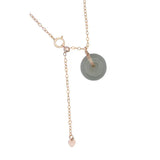 925 Silver Chain Necklace with Hetian Jade Pendant