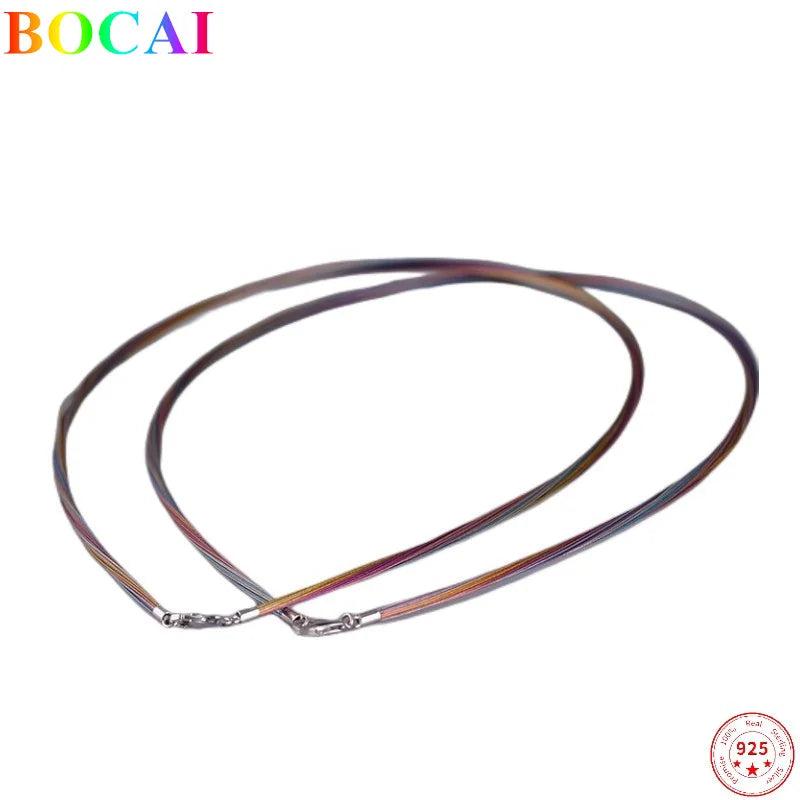 S925 Silver Necklace Collar Colorful Wrist Wires-chain Jewelry