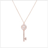 925 Silver Key Pendant Necklace Women
