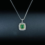 Women's Tourmaline Diamond Pendant Necklace