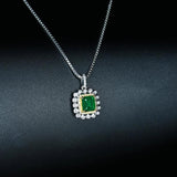 Women's Tourmaline Diamond Pendant Necklace