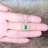 Women's Tourmaline Diamond Pendant Necklace