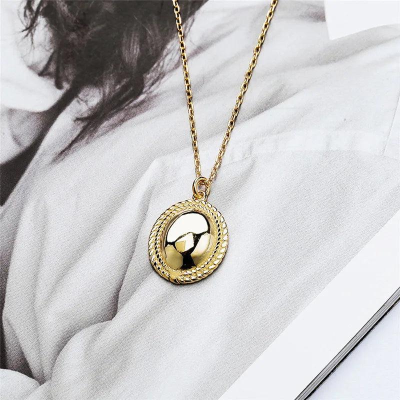 925 Silver Oval Pendant Necklace for Women Fine Jewelry Gift