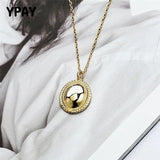 925 Silver Oval Pendant Necklace for Women Fine Jewelry Gift