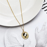 925 Silver Oval Pendant Necklace for Women Fine Jewelry Gift