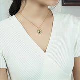 925 Silver Oval Pendant Necklace for Women Fine Jewelry Gift
