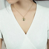 925 Silver Oval Pendant Necklace for Women Fine Jewelry Gift