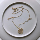 925 Silver Love Heart Letter Necklace YMN169