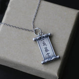 925 Silver Necklace Chinese Pendant Niche Jewelry
