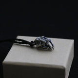 S925 Silver Tiger Mythical Beast Hollow Skeleton Pendant Necklace