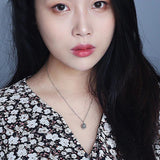 S925 Owl Retro Carved Clavicle Chain Necklace