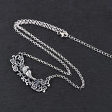 925 Silver Necklace Women Flower Bird Pendant