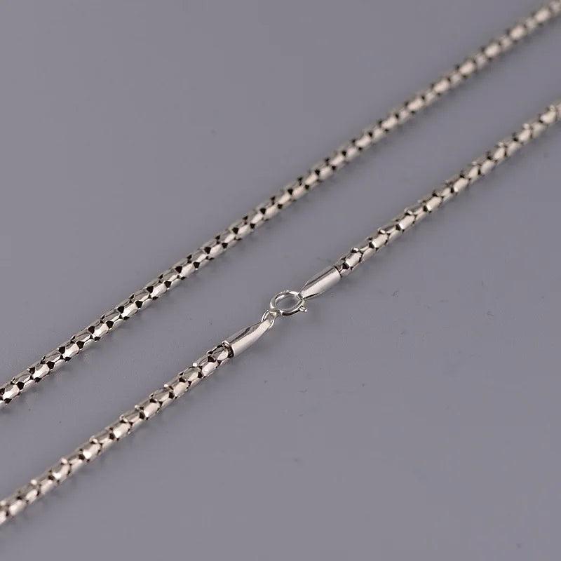 2mm Chain 925 Silver Fine Original S925 Silver Women Necklaces
