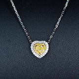Heart Pendant Zircon Diamond Necklace Wedding