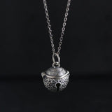 S925 Sterling Silver Necklace, Chinese Wind Bell Pendant