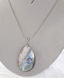 Gray South Sea Mabe Pearl Necklace Pendant