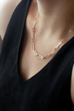 925 Silver Paperclip Link Chain Necklace, Layering Chain