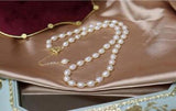 5-6MM Freshwater Pearl Necklace with Zircon Crystal Clasp