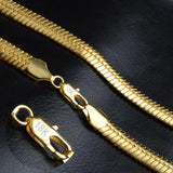Flat Snake Chain Necklace 18KT Wedding Gift