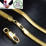 Flat Snake Chain Necklace 18KT Wedding Gift