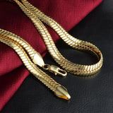 Flat Snake Chain Necklace 18KT Wedding Gift